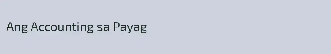 Ang Accounting sa Payag